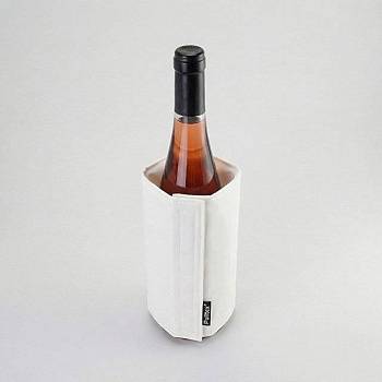 WINE COOLER SATIN WHITE/Охладитель-чехол для бутылки вина или шампанского, белый