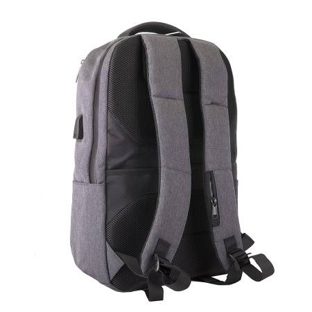 Рюкзак "Leif", темно-серый/черный, 46х32х14 см, осн. ткань:100% полиэстер, подкладка: 100% полиэстер