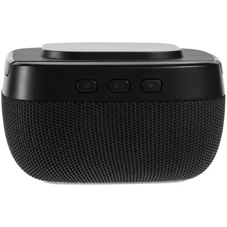 Колонка c беспроводной зарядкой Esca, черная Колонка c беспроводной зарядкой Esca, черная