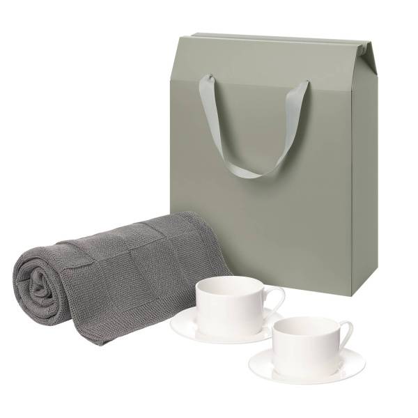 Подарочный набор Mokko, Сella, серый в коробке-пакете (две чайных пары