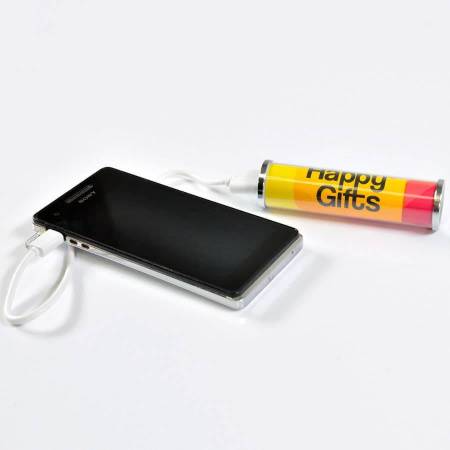 Универсальный аккумулятор "RollUp" (2200mAh) под полноцветную вставку,9,5х2,6 см,пластик, шт