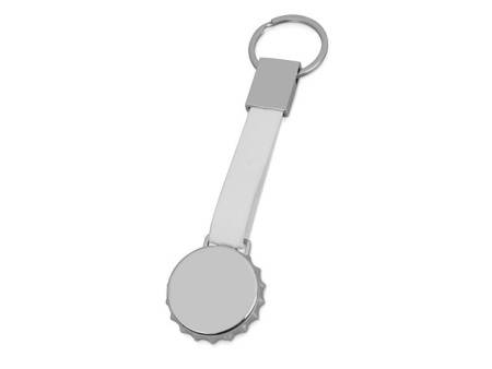 Брелок-открывалка, белый/серебристый Брелок-открывалка, белый/серебристый