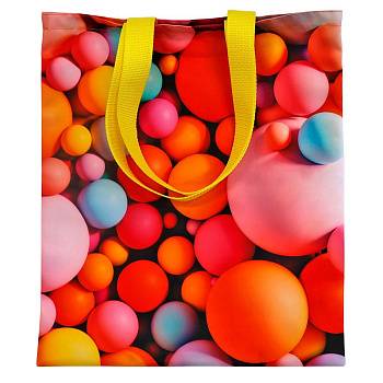 Сумка для покупок Кэди с полноцветной печатью, длина ручек 50 см