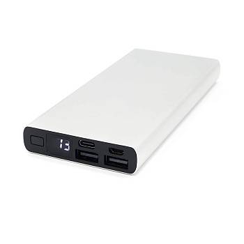 Внешний аккумулятор Höginn в металлическом корпусе, 10000mAh, серый. Внешний аккумулятор Höginn в металлическом корпусе, 10000mAh, серый.