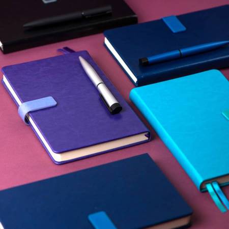 Ежедневник недатированный Verry, А5,  лазурный, кремовый блок, без обреза