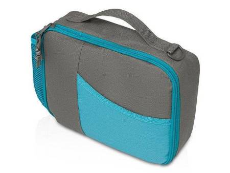Изотермическая сумка-холодильник "Breeze New" для ланч-бокса, серый/голубой