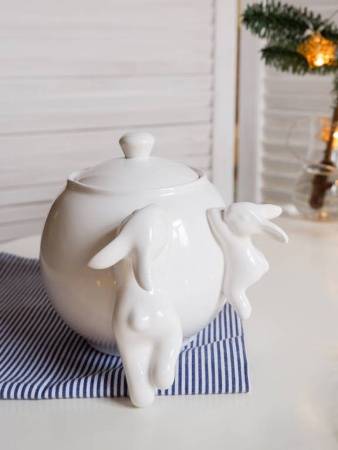 Сахарница с кроликами (NEW), 1000 мл, Белый Сахарница с кроликами (NEW), 1000 мл, Белый