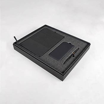 Набор подарочный RIFF: ежедневник, ручка и power bank в коробке  с ложементом