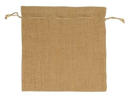 Мешочек подарочный, джут, большой, натуральный