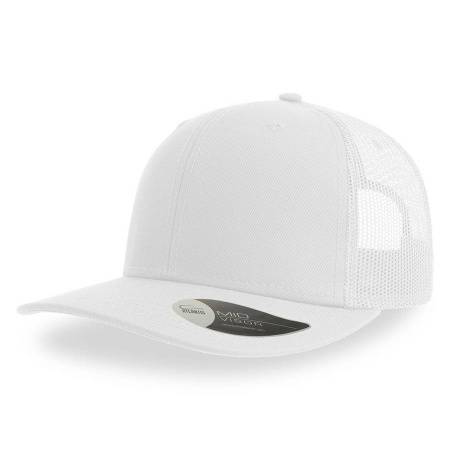 Бейсболка "SONIC", 6 клиньев, пласт. застежка, белый, осн. ткань100% хлопок