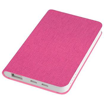Универсальный аккумулятор "Provence" (5000mAh),розовый,7,5х12,1х1,1см, искусственная кожа,пл Универсальный аккумулятор "Provence" (5000mAh),розовый,7,5х12,1х1,1см, искусственная кожа,пл