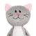 Мягкая игрушка Beastie Toys, котик с белым шарфом