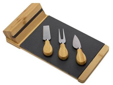 Набор для сыра из сланцевой доски и ножей Bamboo collection "Taleggio"