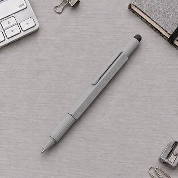 Ручка шариковая металлическая "Tool", серый. Встроенный уровень, мини отвертка, стилус