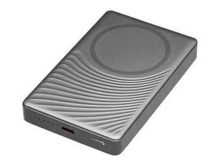 Магнитный беспроводной внешний аккумулятор, QC/PD «Сёрф», 10000 мАч, серый