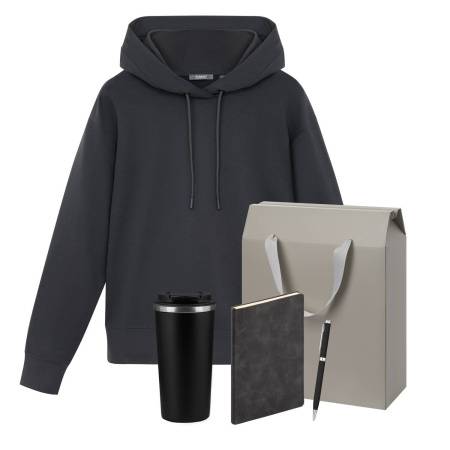 Набор с одеждой ALEX (худи, термобутылка, ежедневник, ручка), серый