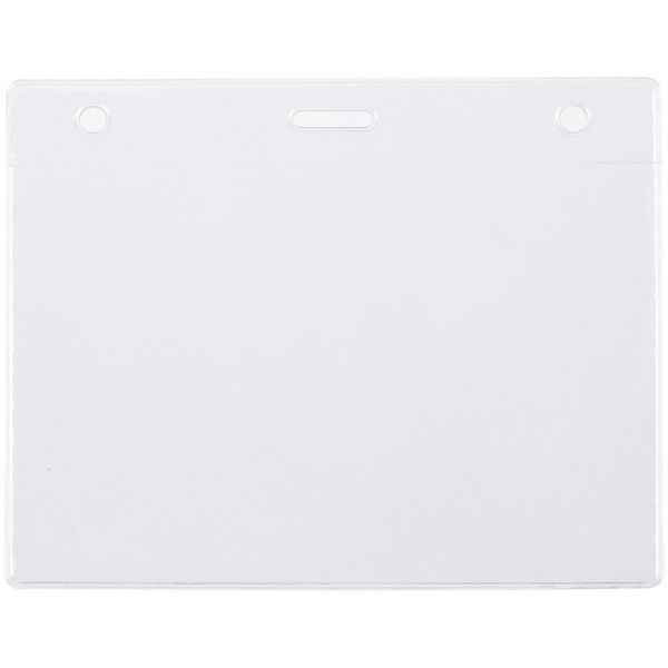 Карман для бейджа Lucid, горизонтальный, из фактурного ПВХ