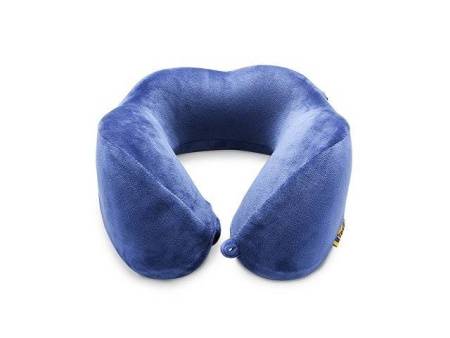 Подушка для путешествий с эффектом памяти, с капюшоном "Hooded Tranquility Pillow", синий