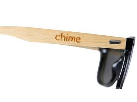 Солнцезащитные очки из бамбука с зеркальной линзой "Rockwood Motion", синий (гравировка)