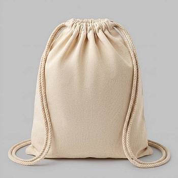 Рюкзак со шнурком Tenes из хлопка плотностью 140 г/м², natural