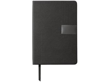 Подарочный набор "Tesla" с блокнотом А5, ручкой и пауэрбенком на 10 000 mAh, черный