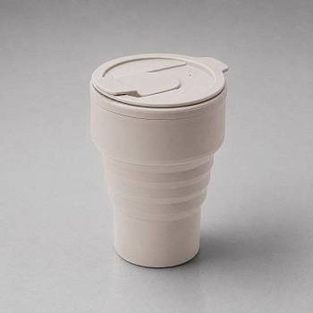 Силиконовый складной стакан "GoCup", бежевый
