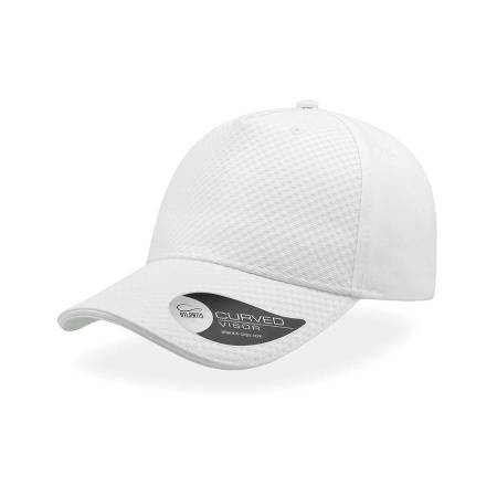 Бейсболка "GEAR", 5 клиньев,  застежка на липучке, белый,  ткань1:100% х/б, ткань2:100%п/э