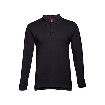 Рубашка-поло мужская BERN, д/р, чёрный, 3XL, 100% хлопок, плотность 210 г/м2 Рубашка-поло мужская BERN, д/р, чёрный, 3XL, 100% хлопок, плотность 210 г/м2