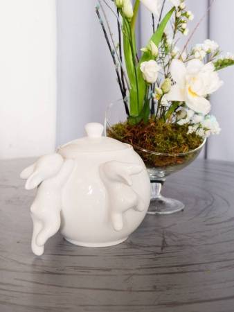 Сахарница с кроликами (NEW), 1000 мл, Белый Сахарница с кроликами (NEW), 1000 мл, Белый