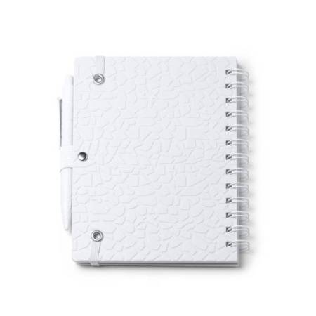 Блокнот А5 DURAN в твёрдом переплёте с ручкой, белый