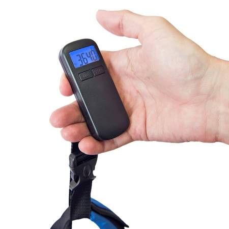 Весы дорожные, 9,4х3,6х1,6 см, пластик, металл, текстиль, тампопечать