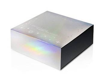 Подарочная коробка с голографическим шубером «Aurora», L, вн. размер 260х260х100 мм.