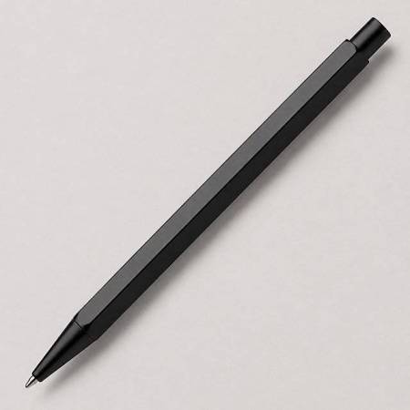 Ручка металлическая шариковая шестигранная "Вектор", черная