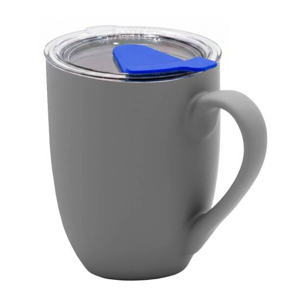 Кружка с крышкой Velvet Duo, софт-тач