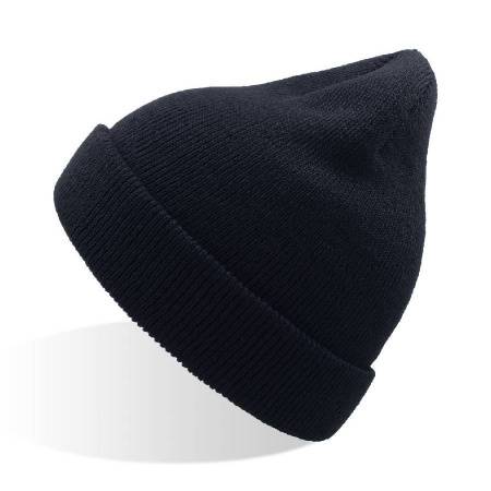 Шапка вязаная детская двойная с отворотом "Kid Wind"_белый