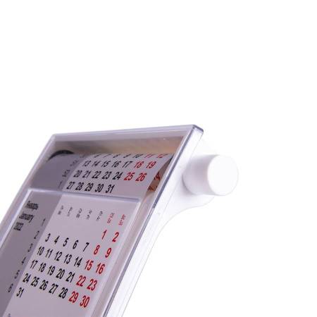 Календарь настольный на 2 года, размер 18,5*11 см, цвет- белый, пластик