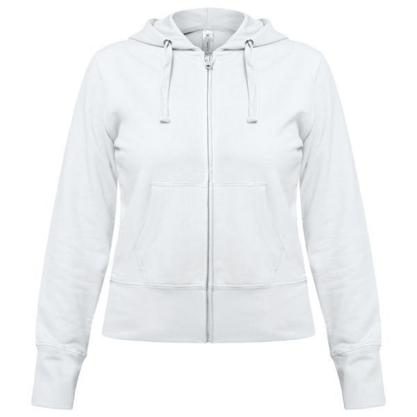 Толстовка женская Hooded Full Zip белая Толстовка женская Hooded Full Zip белая