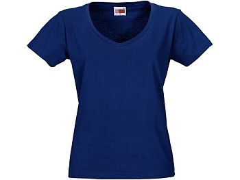 Футболка "Heavy Super Club" женская с V-образным вырезом, кл.синий