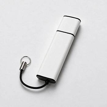 Флеш-карта USB 2.0 16 Gb металлическая с колпачком "Borgir", белый