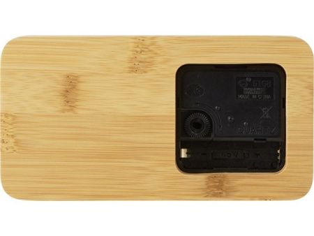 Прямоугольные настольные часы из бамбука "Squarium"