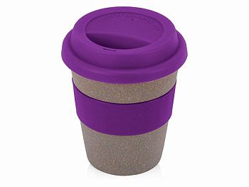 Стакан с силиконовой крышкой "Café", фиолетовый Стакан с силиконовой крышкой "Café", фиолетовый