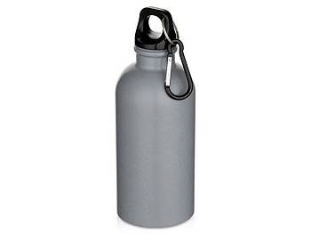 Oregon одностенная бутылка для воды с карабином, изготовленная из нержавеющей стали, сертифицированной по стандарту RCS, объемом 400 мл - Серый