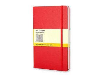 Записная книжка Moleskine Classic (в клетку) в твердой обложке, Large (13х21см), красный Записная книжка Moleskine Classic (в клетку) в твердой обложке, Large (13х21см), красный