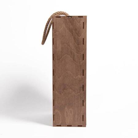 Ящик подарочный для вина WINOTERRA с ручкой, дерево, акрил, 36 х 24,5 х 11 см