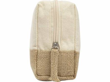 Косметичка "Jute" с ручкой из хлопка и джута, натуральный