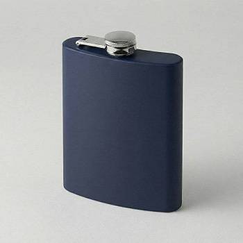 Фляжка 240 мл Remarque soft touch, 304 сталь, синий