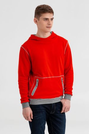 Толстовка Revers, серая с красным, размер XS Толстовка Revers, серая с красным, размер XS