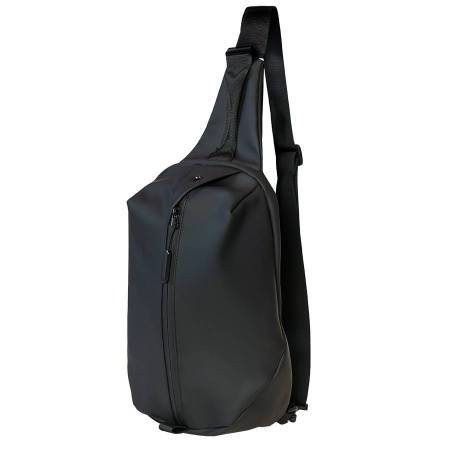 Сумка на плечо  водостойкая "Sling", чёрный, 33 х 18 х11 см, 100%  полиуретан