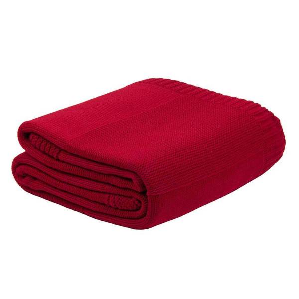 Плед ELSKER MIDI, красный, шерсть 30%, акрил 70%