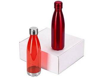 Подарочный набор из термобутылки и бутылки «Bottle set», красный